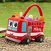 Fire Truck Embroidered Plush Easter Basket