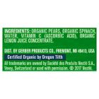 Alternate image 2 for Gerber&reg; 2nd Foods&reg; Organic Pear & Spinach Puree Pouch 3.5 oz.