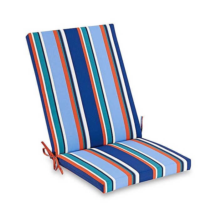Stripe Indoor/Outdoor Folding Wicker Chair Cushion | Bed ...