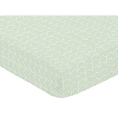 mint green crib sheet