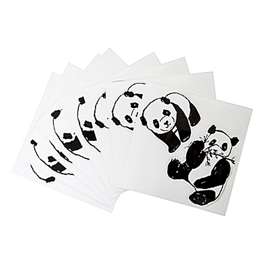 Ubbi&reg; 16-Count Panda Diaper Pail Decals in Black/White. View a larger version of this product image.