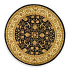 Alternate image 0 for Safavieh Lyndhurst Scroll Pattern 5-Foot 3-Inch Round Rug in Black and Ivory