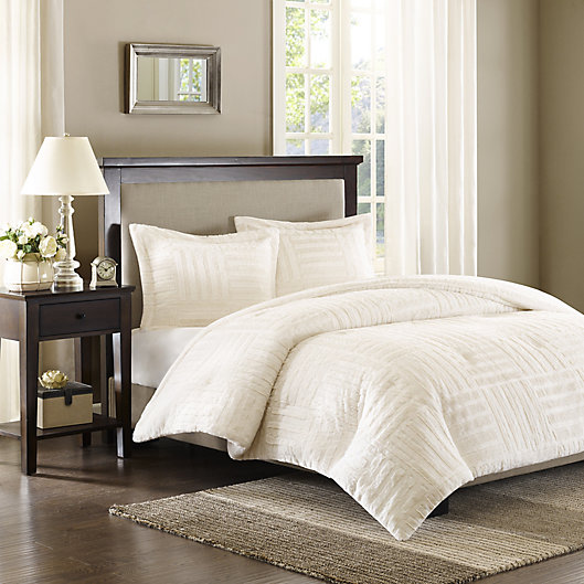 Alternate image 1 for Madison Park Arctic Faux Fur 3-Piece King/California King Comforter Set in Ivory