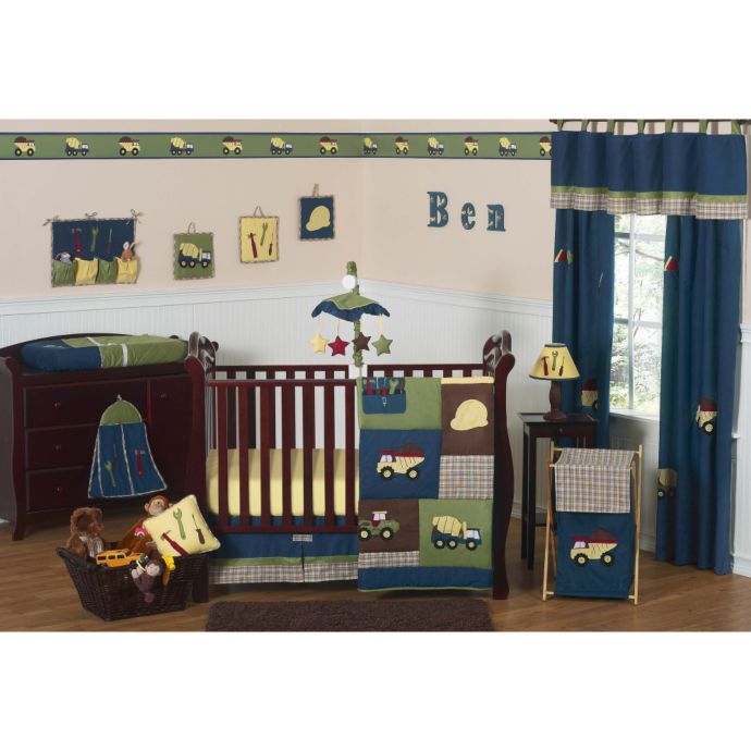 Sweet Jojo Designs Construction Zone Crib Bedding Collection Bed