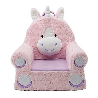 Sweet Seats&reg; Soft Foam Unicorn Chair in Pink. View a larger version of this product image.
