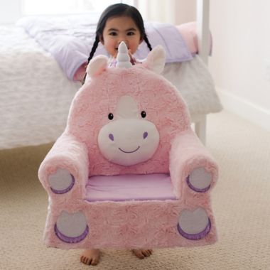 Sweet Seats&reg; Soft Foam Unicorn Chair in Pink. View a larger version of this product image.