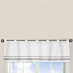 Sweet Jojo Designs Hotel Window Valance in White/Grey