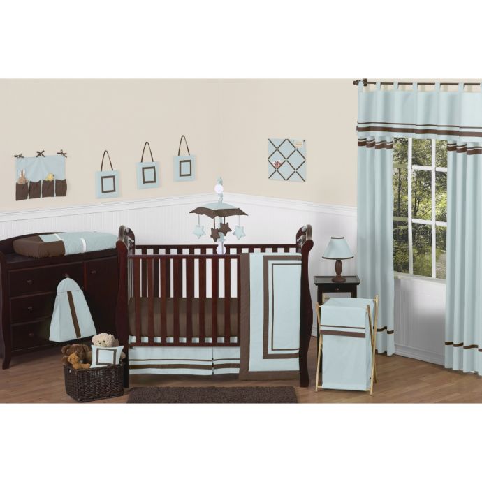 Sweet Jojo Designs Hotel Crib Bedding Collection In Sky Blue