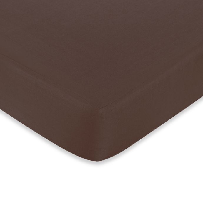 Sweet Jojo Designs Hotel Fitted Crib Sheet In Chocolate Brown