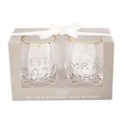 Alternate image 1 for Mud Pie&reg; Embossed Stemless Wine Glasses (Set of 2)