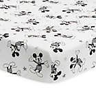Alternate image 0 for Lambs &amp; Ivy&reg; Magical Mickey Mouse Cotton Fitted Crib Sheet in White/Grey