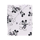Alternate image 2 for Lambs &amp; Ivy&reg; Magical Mickey Mouse Cotton Fitted Crib Sheet in White/Grey