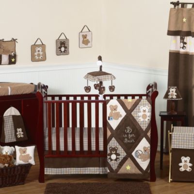 teddy bear crib set