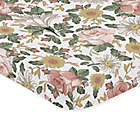 Alternate image 0 for Sweet Jojo Designs Vintage Floral Microfiber Mini Crib Sheet in Pink/Green