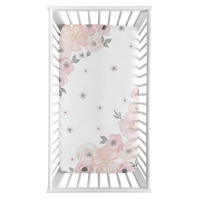 sweet jojo watercolor floral crib bedding