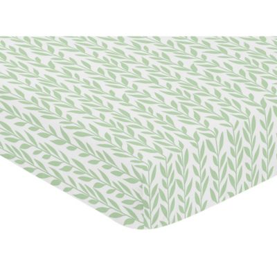 green fitted crib sheet