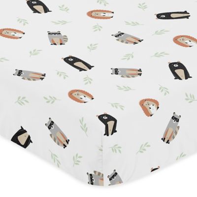 beige crib sheet