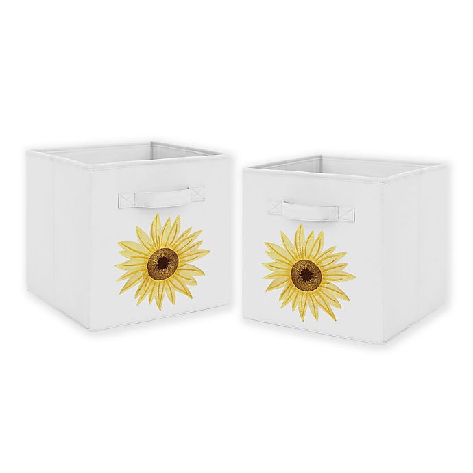Sunflower Fabric Storage Bins, Sunflower Cube Floor Lamp