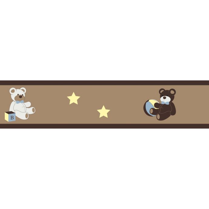 Sweet Jojo Designs Teddy Bear Wallpaper Border In Chocolate Bed Bath Beyond