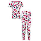 Alternate image 0 for Touched by Nature Size 3T 2-Piece Floral Organic Cotton Short-Sleeve Pajama Set in Pink