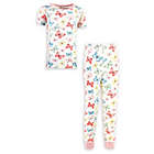 Alternate image 0 for Touched by Nature Size 18-24M 2-Piece Butterfly Organic Cotton Short-Sleeve Pajama Set