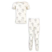 Touched by Nature 2-Piece Tree Organic Cotton SHort-Sleeve Pajama Set in Green