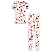 Touched by Nature Size 6-12M 2-Piece Botanical Organic Cotton Pajama Set in Pink