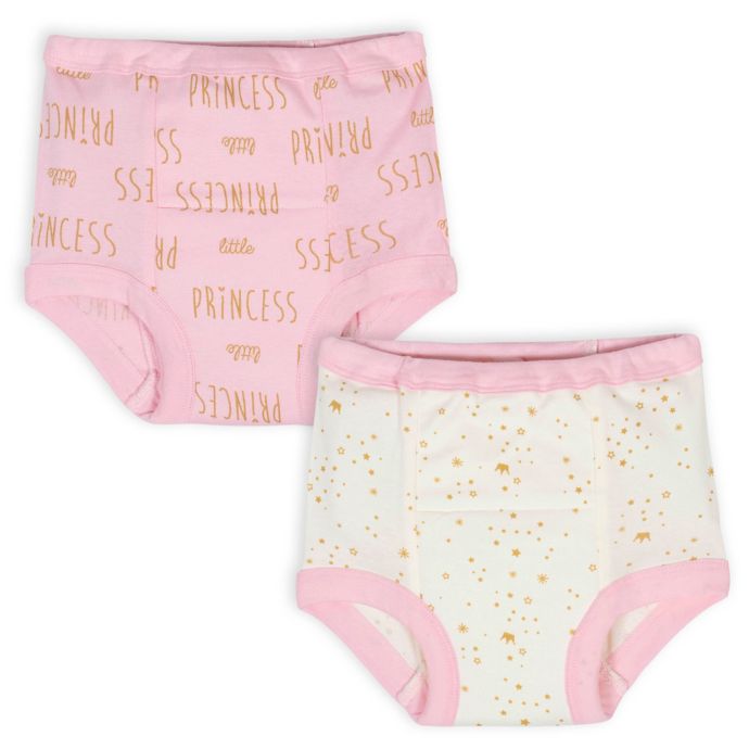 Gerber® 2Pack Princess Training Pants in Pink/White buybuy BABY