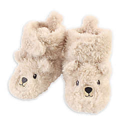 Hudson Baby® Size 6-12M Bear Sherpa Fleece-Lined Scooties in Brown
