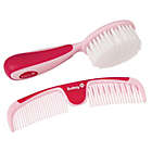 Alternate image 1 for Safety 1st&reg; 2 Piece Easy Grip Brush And Comb in Pink