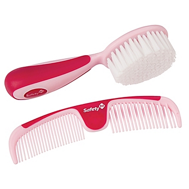 Safety 1st&reg; 2 Piece Easy Grip Brush And Comb in Pink. View a larger version of this product image.
