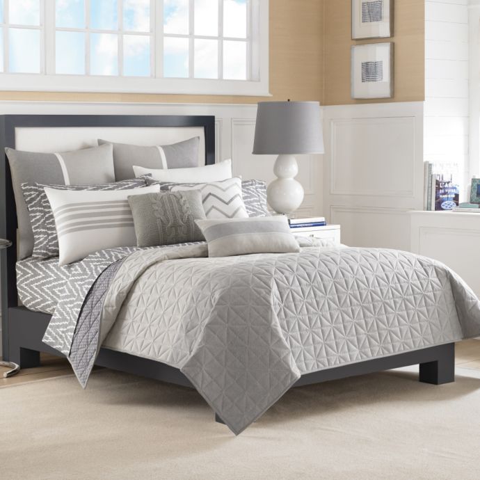 Nautica® Margate Coverlet in Grey | Bed Bath and Beyond Canada