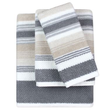 KAS ROOM Zerena Striped Bath Towel Collection. View a larger version of this product image.