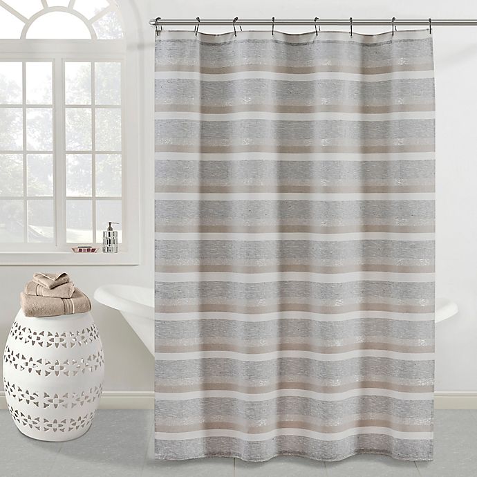 Alternate image 1 for KAS ROOM Zerena Striped Shower Curtain Collection