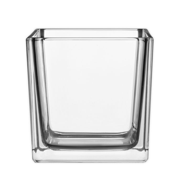 6 Inch Square Glass Cube Vase Bed Bath And Beyond Canada 