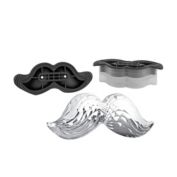 Tovolo&reg; Mustache Ice Mold in Charcoal (Set of 2)