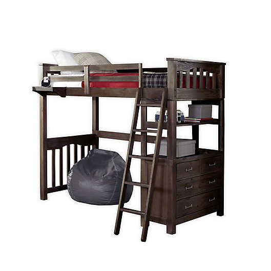 Alternate image 1 for Hillsdale Furniture Highlands Twin Loft Bed with Tray in Espresso