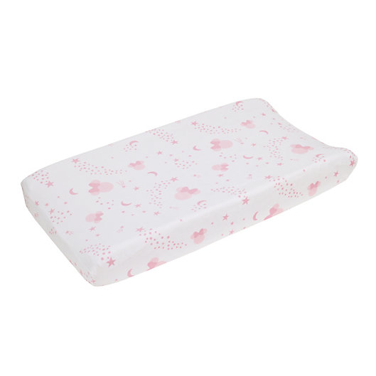 Alternate image 1 for Disney® Twinkle Twinkle Minnie Mouse Changing Pad Cover in Pink