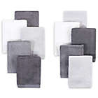Alternate image 0 for Little Treasure&reg; 10-Pack Luxurious Washcloths in Grey/White