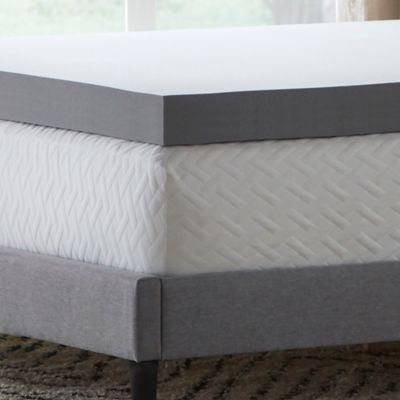 Dream Collection By Lucid 4 Inch Charcoal Bamboo Memory Foam Mattress Topper Bed Bath Beyond