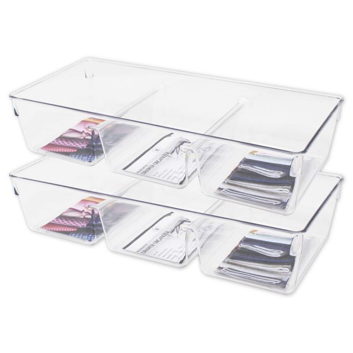 clear organizing bins drawers
