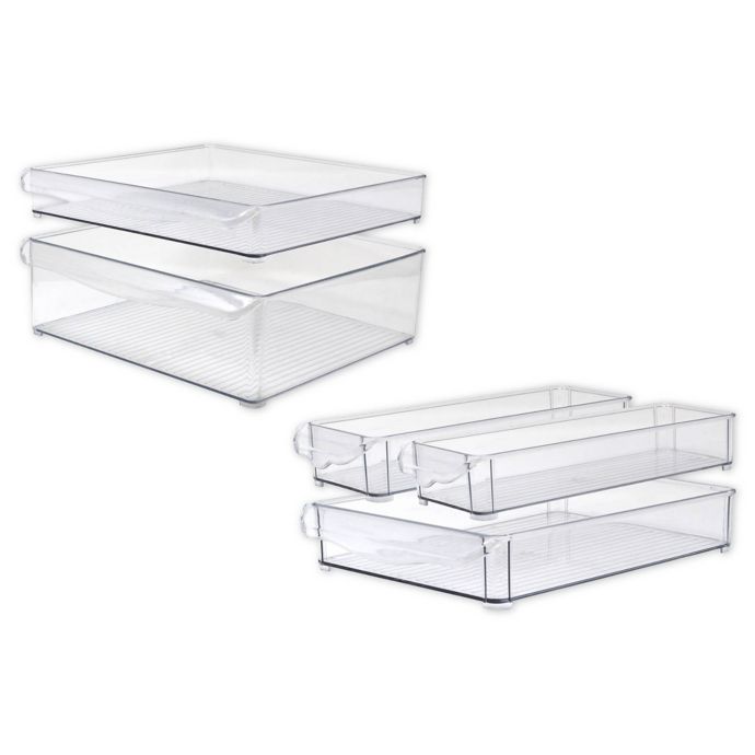 Heritage Multipurpose Dresser Drawer Organizer Bin Collection in Clear