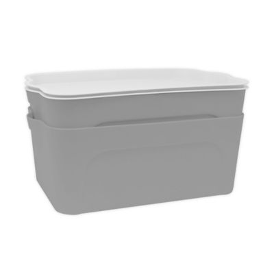 canvas bin with lid