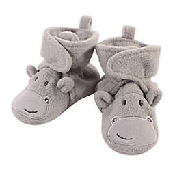 Hudson Baby® Size 18-24M Fleece Hippo Booties in Light Grey