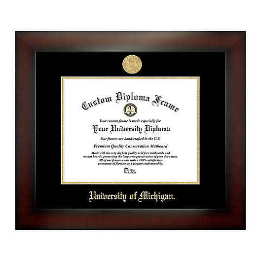 Alternate image 1 for University of Michigan 8.5-Inch x 11-Inch Medallion Diploma Frame