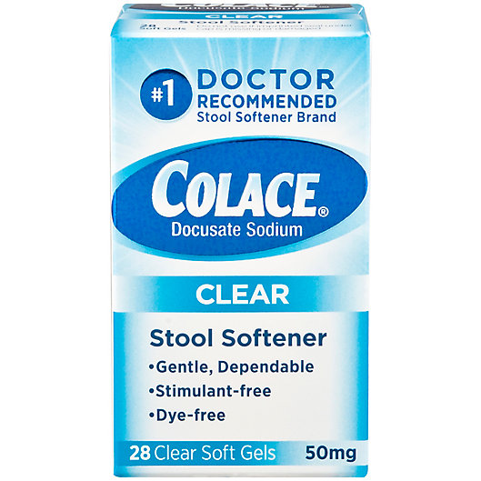 Alternate image 1 for Colace Clear™ 28-Count 50 mg Stool Softener Soft Gels