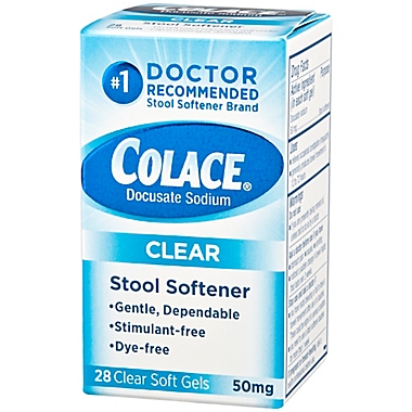 Colace Clear&trade; 28-Count 50 mg Stool Softener Soft Gels. View a larger version of this product image.