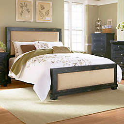 Progressive Furniture Queen Willow Bed in Distressed Black