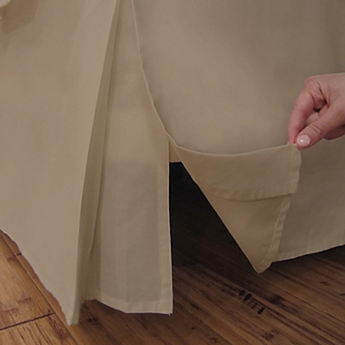 Wrap-Around Wonderskirt Twin Bed Skirt in Taupe. View a larger version of this product image.