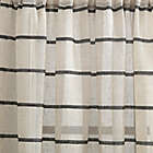 Alternate image 1 for Clean Window&reg; Twill Stripe 24-Inch Cafe Curtains in Black